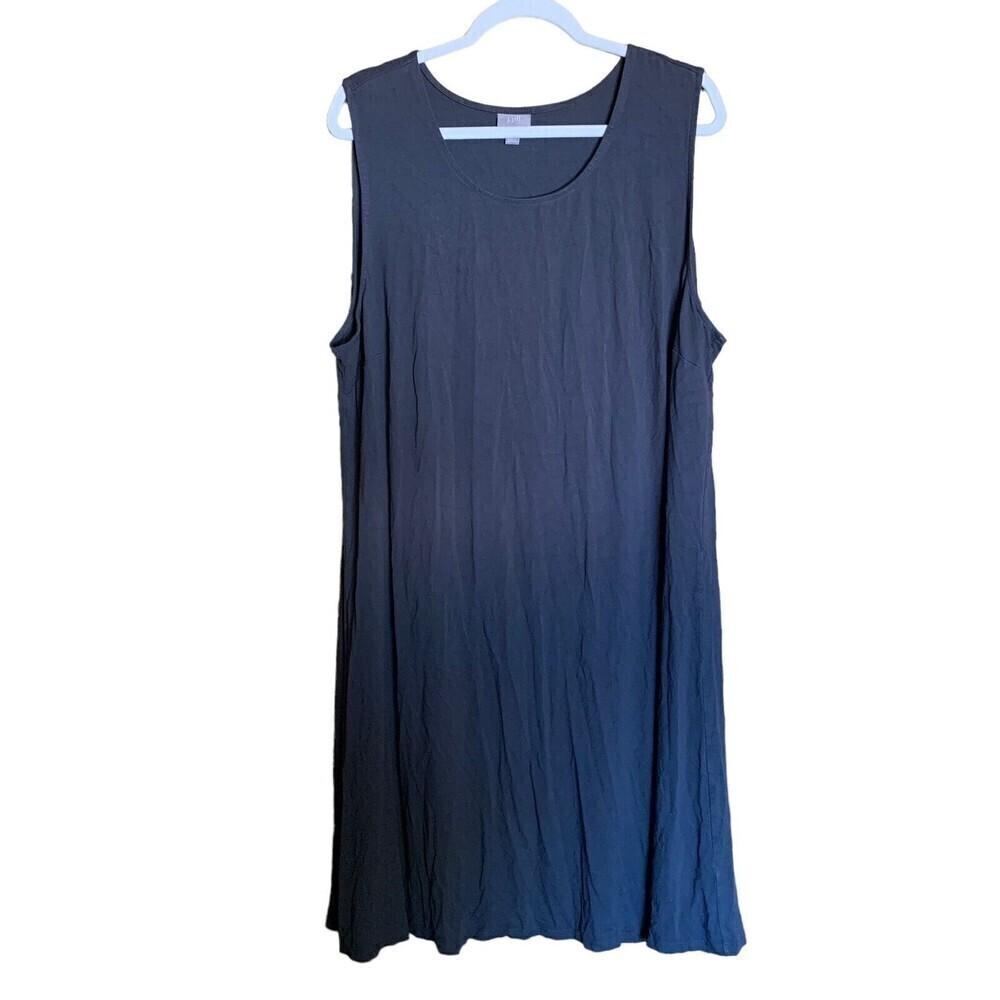 J. Jill Womens Plus Size 3X Gray Sleeveless Stretch Midi Dress